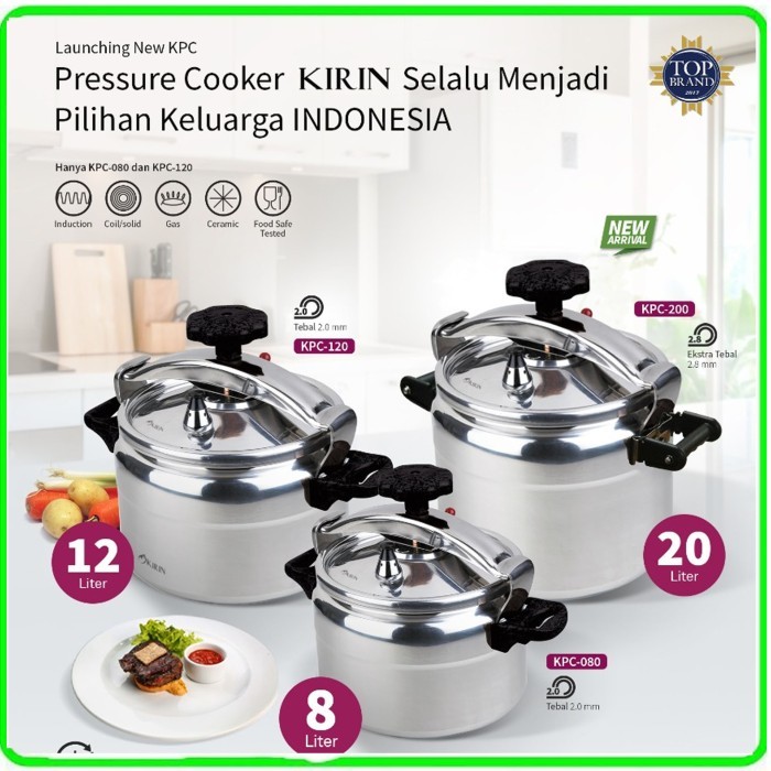 TERLARIS KIRIN KPC-120 PRESSURE COOKER/KIRIN Presto 12 Liter
