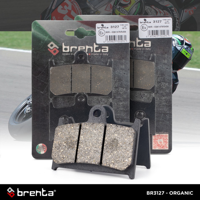 Kampas Rem Brenta Kaliper Nissin 4 Piston Organic BR3127 Original