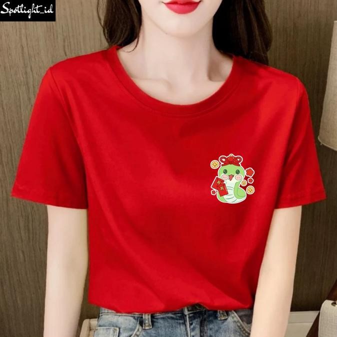 SPOTLIGHT_ID - BAJU KAOS WANITA IMLEK ULAR, T SHIRT WANITA IMLEK ULAR, COMBED 30S , KAOS WANITA ULAR