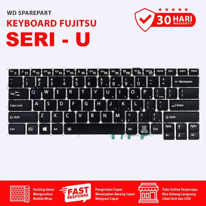 Keyboard Laptop Fujitsu Lifebook U938 U939 WD Sparepart Murah dan Bergaransi