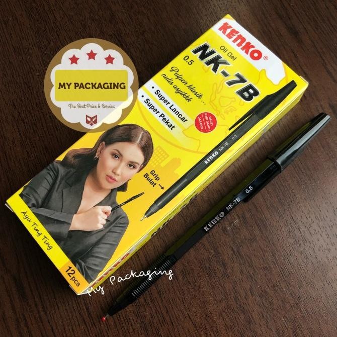 

siap kirim] Ball Point OIL Gel 0.5 Hitam / Pulpen / bolpen KENKO NK-7B (1lusin)