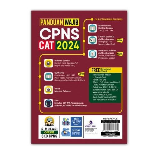 

Terlaris [Kib] Buku Panduan Wajib Cat Cpns 2024 Ready Stok