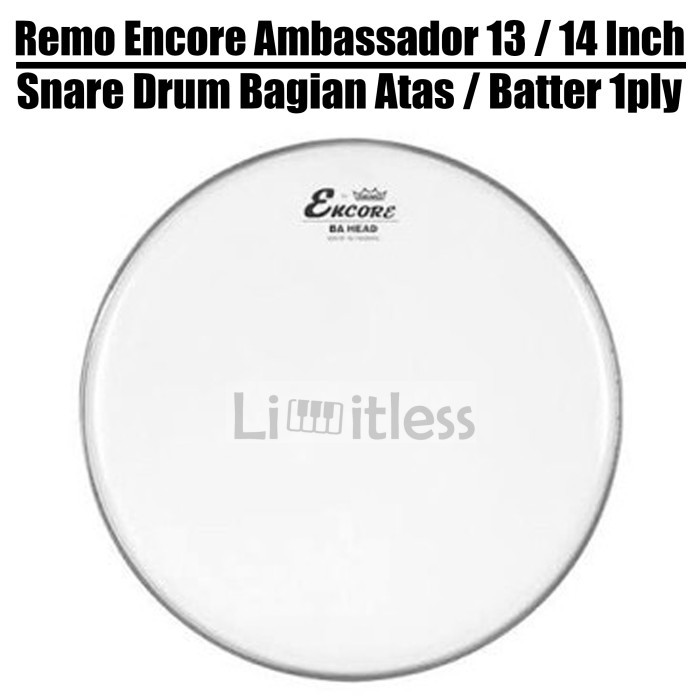 PROMO Remo Encore Ambassador 13 / 14 Inch Coated Head Drum Snare Bagian Atas / Batter Original