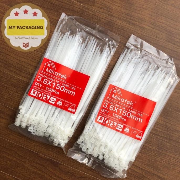 

Produk Terbaik] Pengikat Kantong Plastik / KABEL TIS NYLON / Cable Ties 15cm isi 100