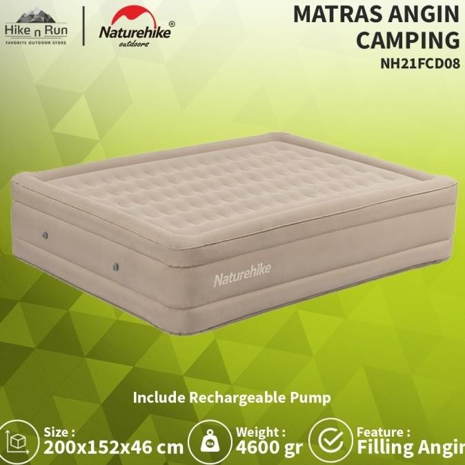 Matras Angin Naturehike NH21FCD08 Camping Air Mattress With Pump