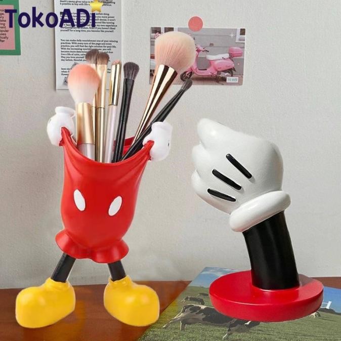 

Produk Baru!! Mickey Pajangan Dekorasi Rumah Kotak Kuas Kosmetik Tempat Pensil Meja Wadah Pulpen Mickey Lucu Plastik Serbaguna