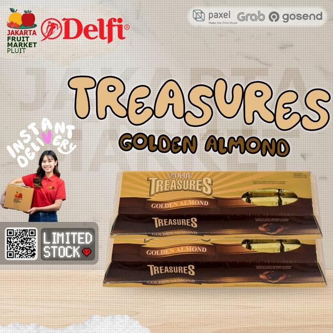 

(cokelat) delfi treasures golden almond 216g termurah