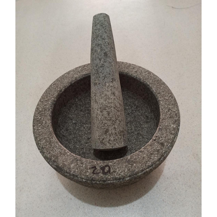 LUMPANG BATU ASLI 20CM & ALU / ANAK TUMBUKAN