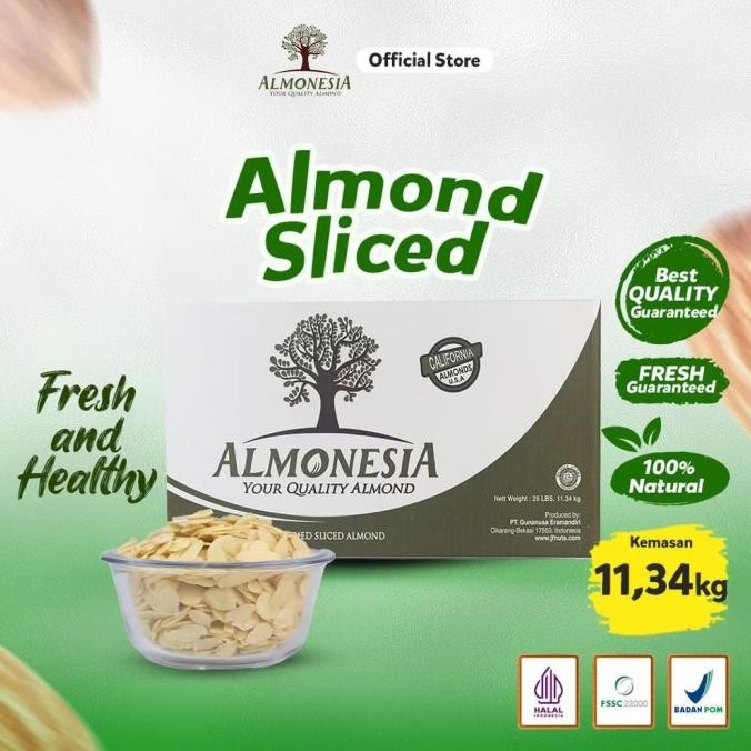 

almond slice almonesia repack(100gr/500gr/1kg) termurah