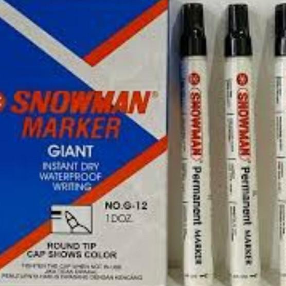 

Spidol Snowman Permanent Hitam (1 Box : 12 Pcs )