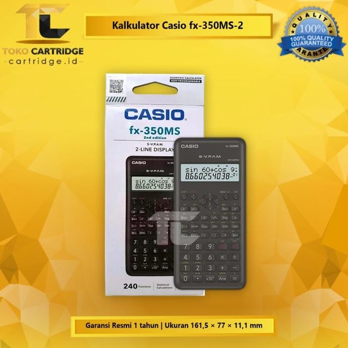 

OKK-1520 Kalkulator Casio FX-350MS 2 Calculator Scientific Ilmiah New Original Hemat