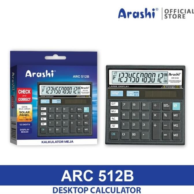 

sd-67 Kalkulator Arashi ARC 512B 12 Digit Check Correct Berkualitas