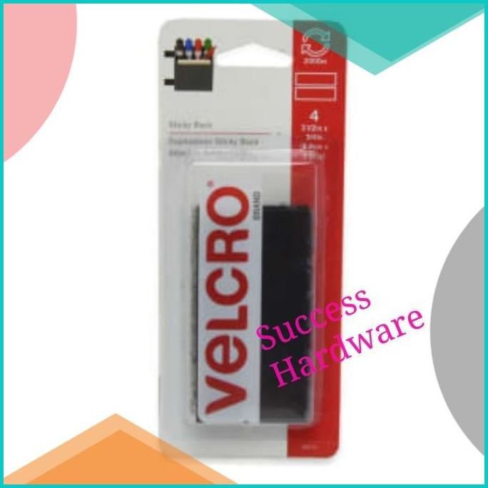 

VELCRO STICKY BACK TAPE 8.9 CM 4 SET - HITAM STRIP 3 1/2 X 3/4 INC 14