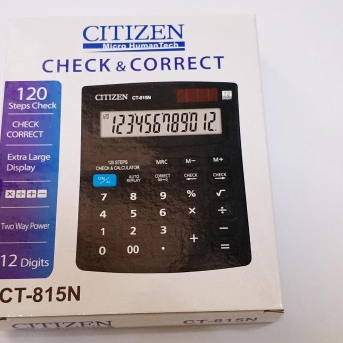 

gh-6 Kalkulator Citizen CT-815N Calculator 12 Digit 2 Power CT815N Terlaris