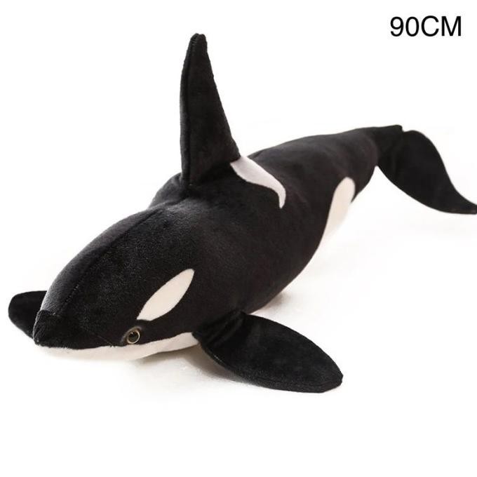 Paus Orca Boneka Guling Lembut Hewan Paus Besar Hewan Laut Ukuran 90cm LJA