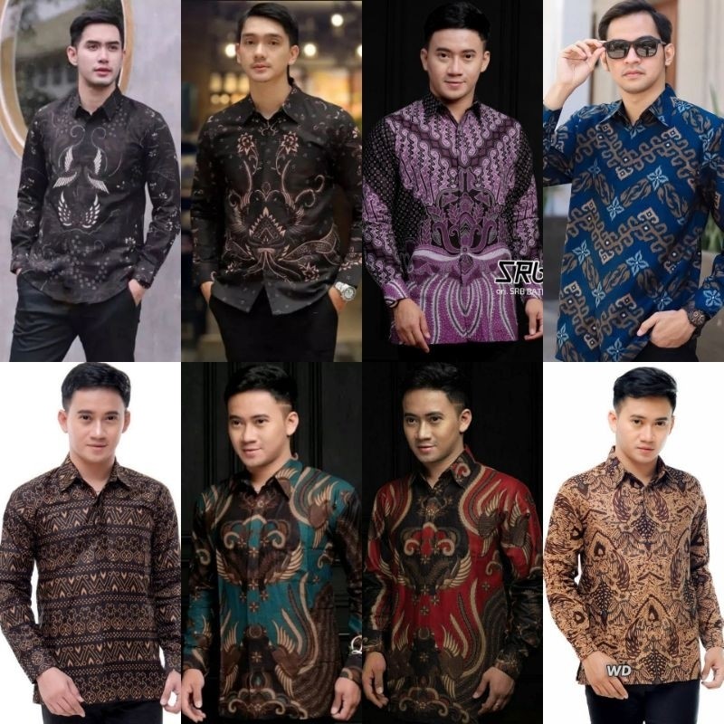 Krmeja Cowok Atasan Batik Baju Batik Pria Dewasa Kemeja Atasan Kemeja Batik Pria Tunangan Engagement