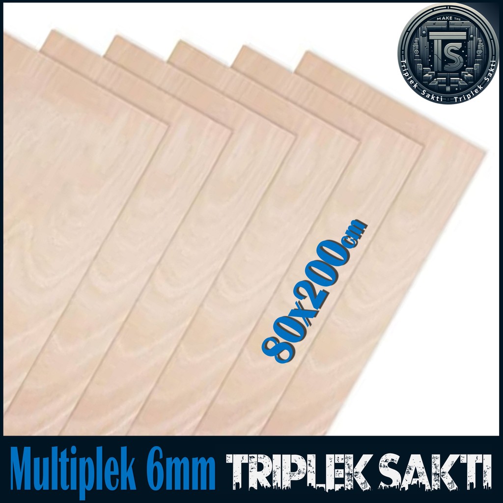 Multiplek Triplek 6mm 80x200 cm ISI 2 LEMBAR ( 6 mm | 80x200cm | 200x80cm | 200x80 | 80 x 200 cm )