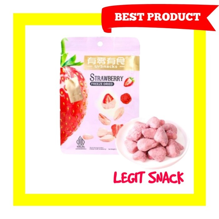 

STOK TERBATAS KERIPIK STRAWBERRY HALAL / KRIPIK BUAH STROBERI / URSNACKS DRIED FRUIT