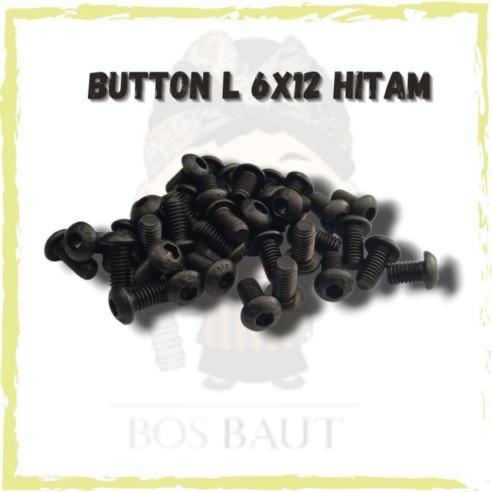 BUTTON L M6X12 P1.00 HITAM