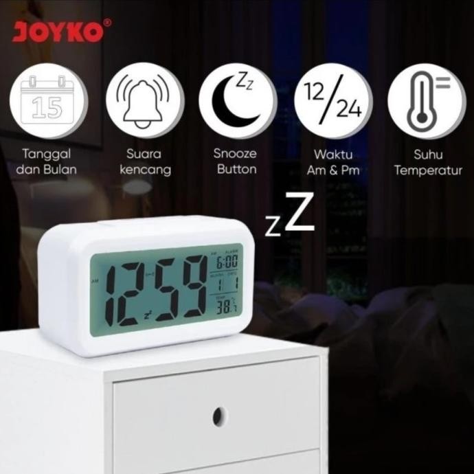 

Jam Beker Digital / Weker Joyko ALCL 602D / Alarm Clock & Kalender P19A