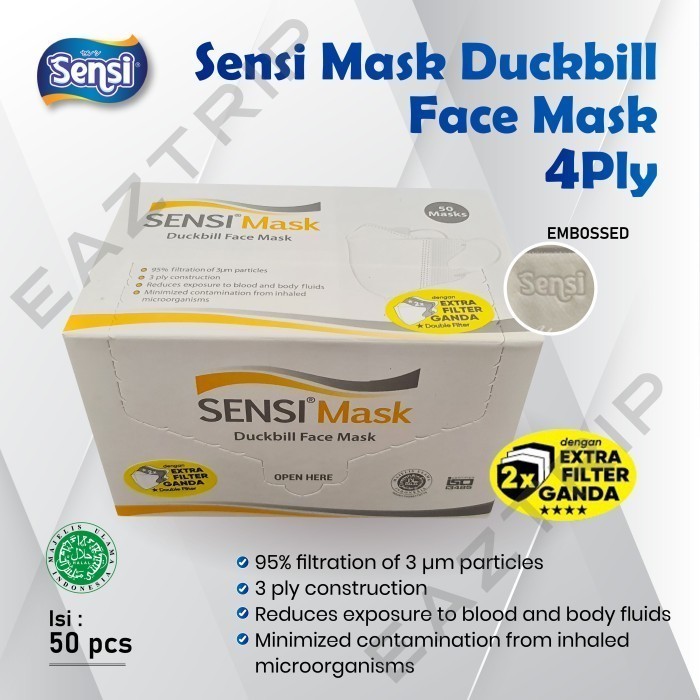 Sensi Duckbill Original / Sensi Mask Duckbill Face Mask Isi 50Pcs