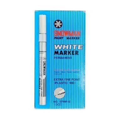 

Spidol Paint Marker Snowman Extra Fine Point Putih 12 Pcs