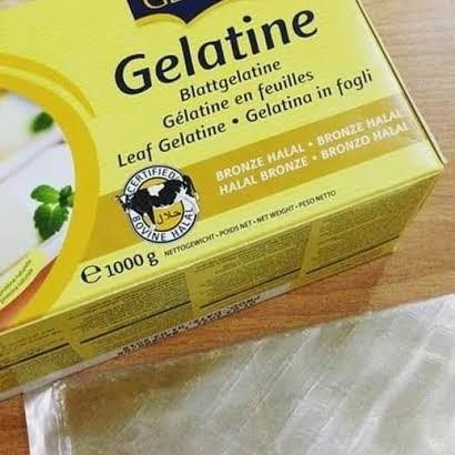 

Gelatin Sheet Halal 500Gram/150Lembar/Gelatin Lembaran
