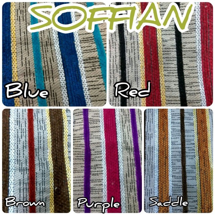 ------] BAHAN KAIN KURSI MEUBEL SOFA REGENCY MOTIF GARIS KLASIK - SOFFIAN