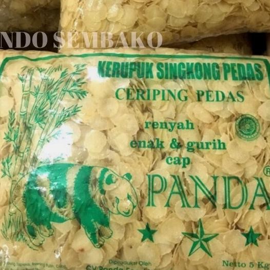 

Kerupuk Singkong Pedas Cap Panda 5Kg / Krupuk Singkong Panda Los 5Kg