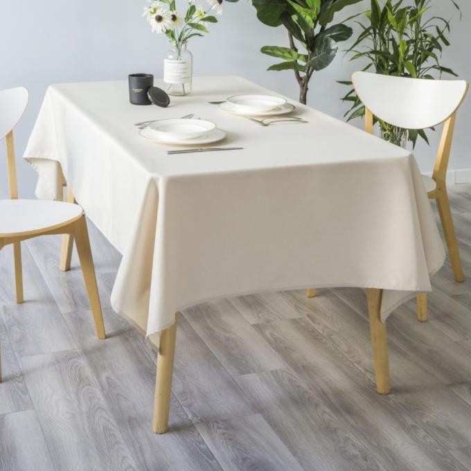 Taplak meja Makan putih 145x240 cm - Tablecloth - Table Cloth 145x240