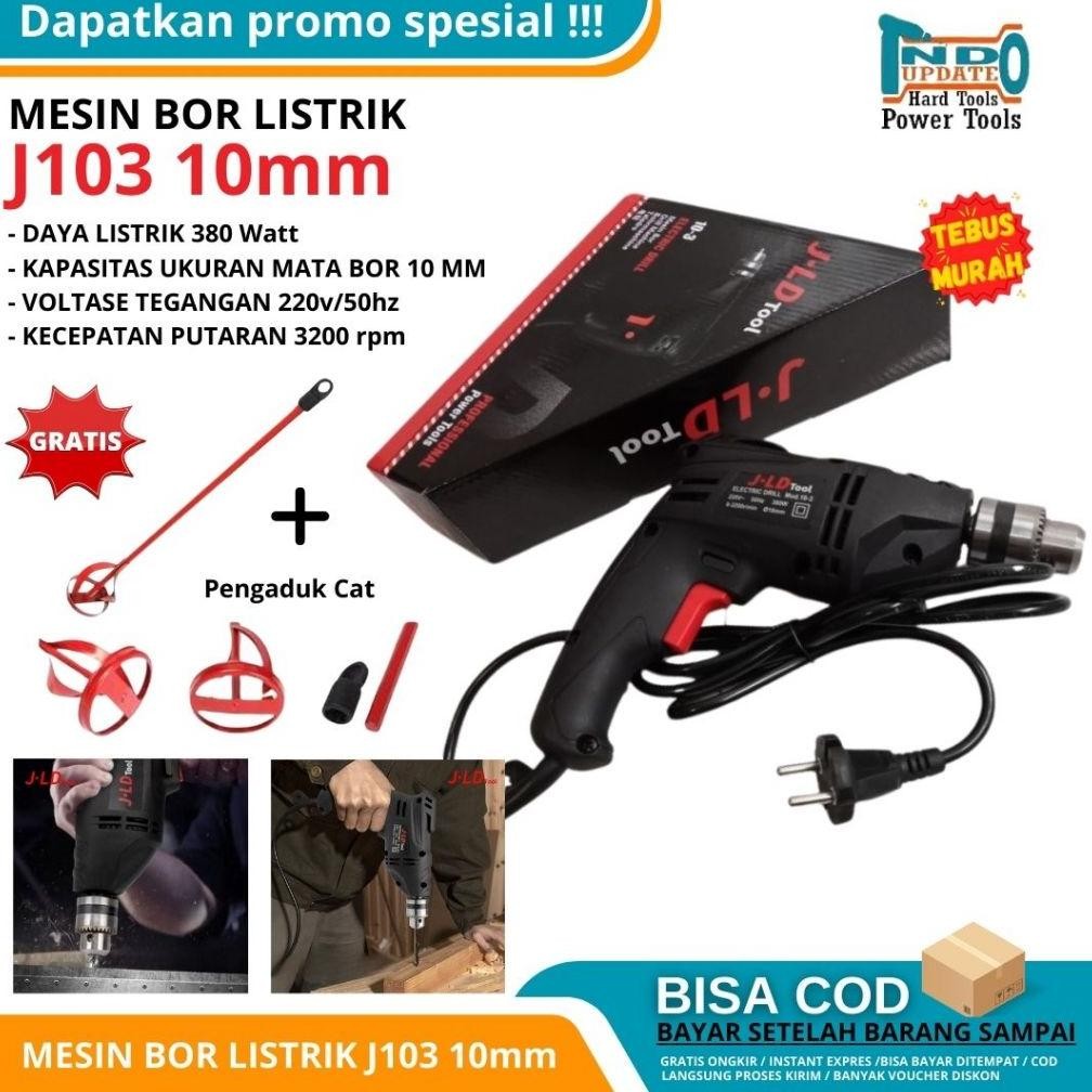 [NEW] Mesin Bor Listrik J103 10mm Pengaduk Cat Semen Resin Mixer Adonan Roti Mixer Adukan Martabak T