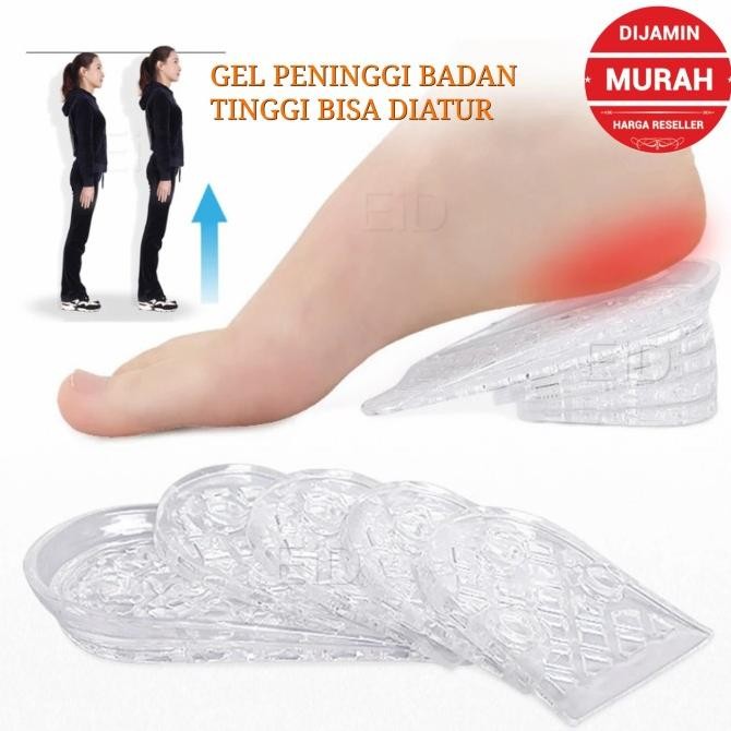INSOLE SEPATU PENINGGI BADAN INSTANT ALAS SEPATU PENINGGI BAHAN GEL