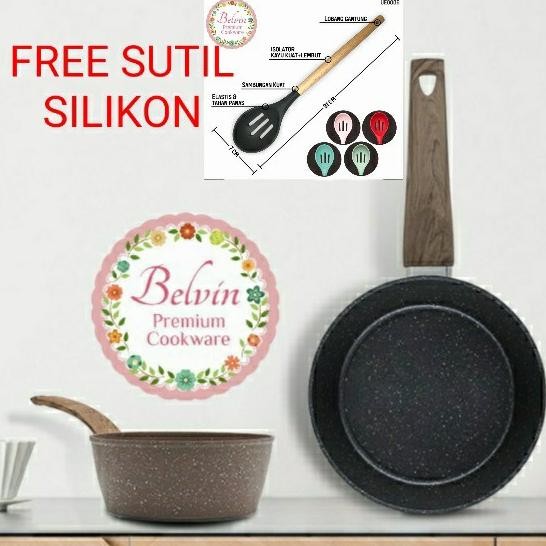 Big Promo Belvin Cookware Panci Sauce Pan Saucepan Granit Keramik Anti Lengket H-4