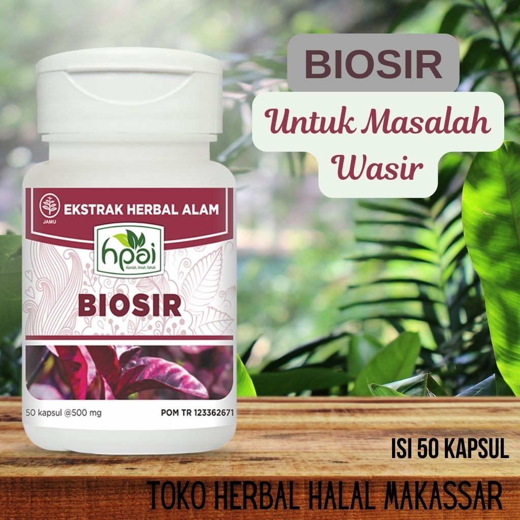 

Biosir HNI HPAI isi 50 kapsul Herbal untuk masalah wasir atau ambeien