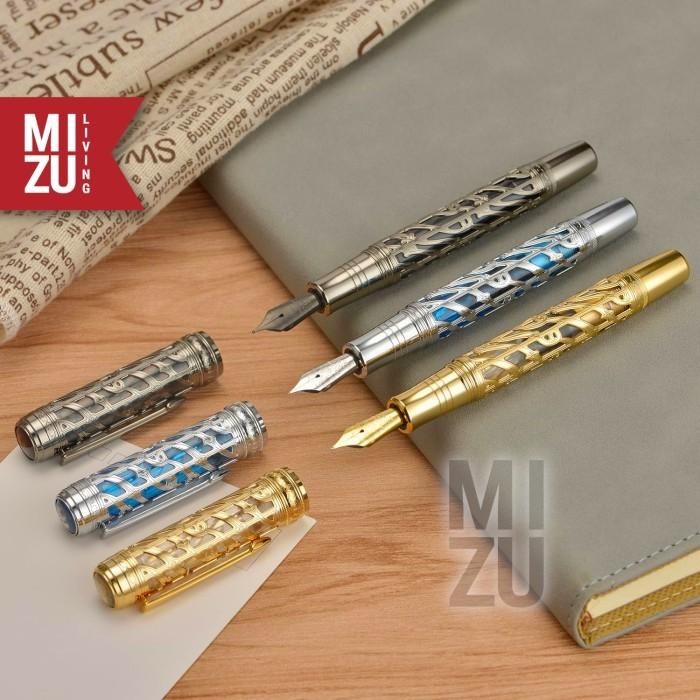 

HONGDIAN A6 Skeleton Overlay Piston Filler Fountain Pen Demonstrator Metal Body 774 Original