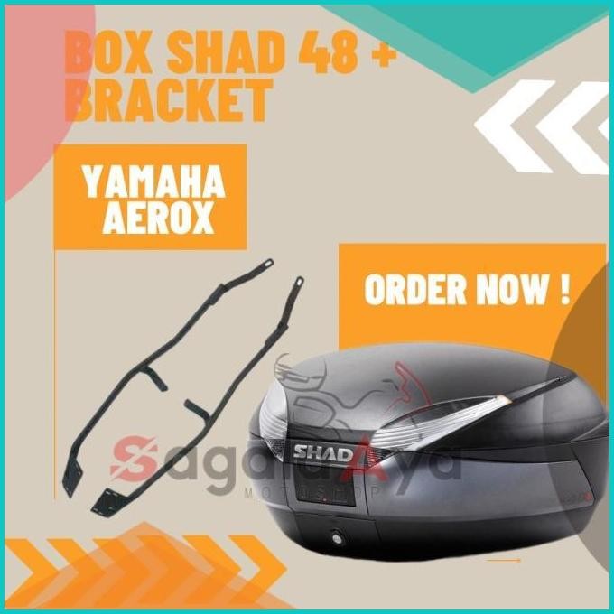 Promo Paket Box SHAD 48 SH 48 dan Bracket SHAD YAMAHA AEROX 140BZ4 li