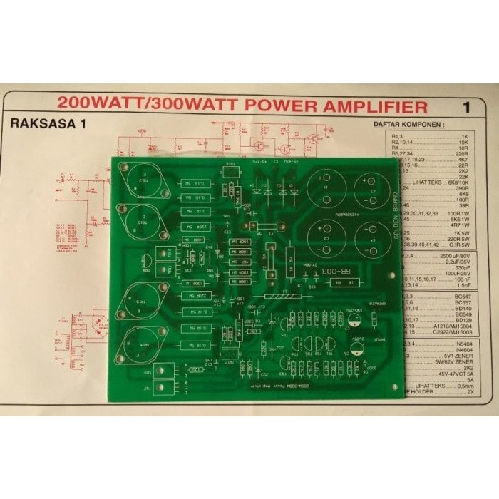 FREE ONGKIR PCB POWER AMPLIFIER MONO RAKSASA GB 003 FIBER FREE ONGKIR