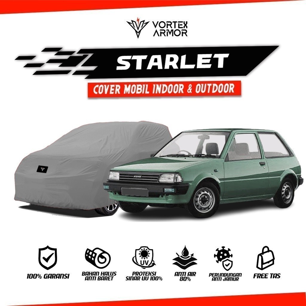 Cover Mobil Starlet Kapsul / Sarung Mobil Starlet Kotak / Selimut Toyota Starlet 1985 1986 1987 1989