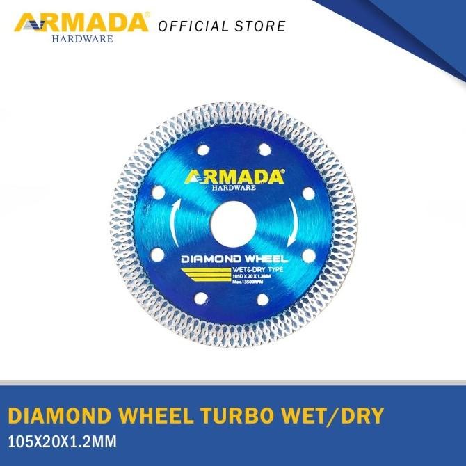 

ARMADA Diamond Wheel Turbo 105x20x1.2mm Mata Potong Gerinda Keramik