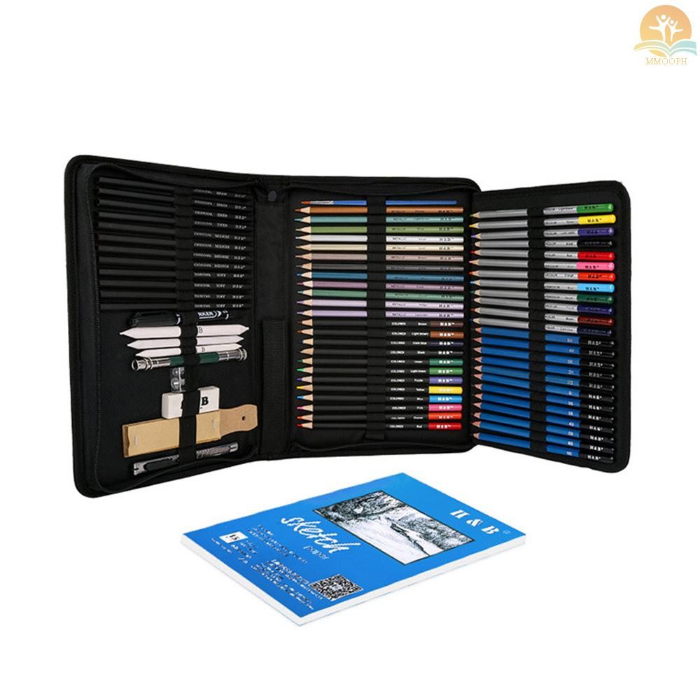 

H&B 71 pcs/set Kit Gambar Profesional Pensil Sketsa Seni Sketsa Melukis Perlengkapan dengan Tas Pembawa |wBNGjT7T|