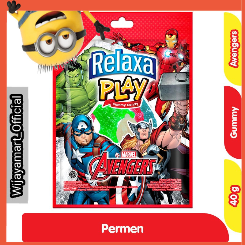 

Relaxa Play Permen Gummy Avengers Assorted 40 g