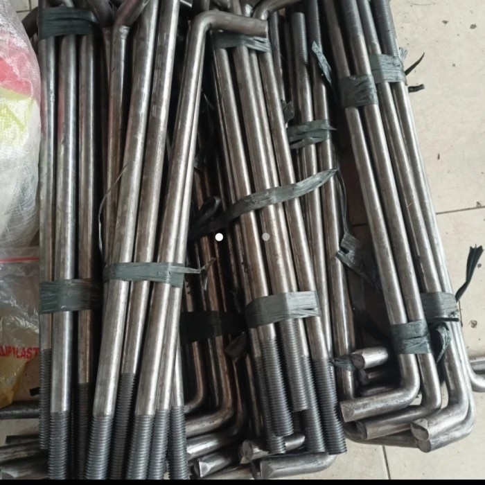 Sheeren - Besi Angkur St 41 19Mm X 60 X 10( 2 Mur A325 + 1 Ring Plat)