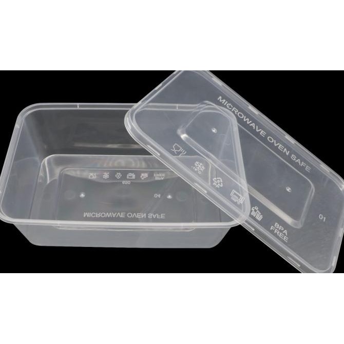 Kotak Makan Plastik 650Ml (500Pcs)/Tempat Makanan/Thinwall/Box Plastik