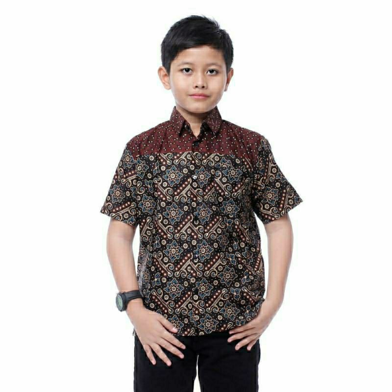 Batik Anak Terbaru 2024 Kemeja Ank2 Cowok Baju Pria Lenganpanjang Lenganpendek Atasan Hem Laki2 Mode