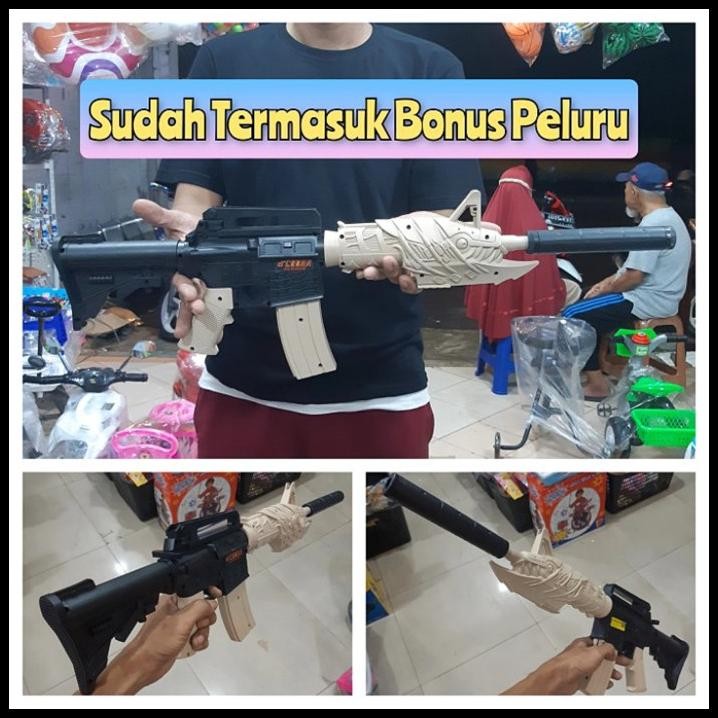 Dcobra M416 - Mainan Tembakan Kokang Senapan Ar15 Cobra Popor Lipat