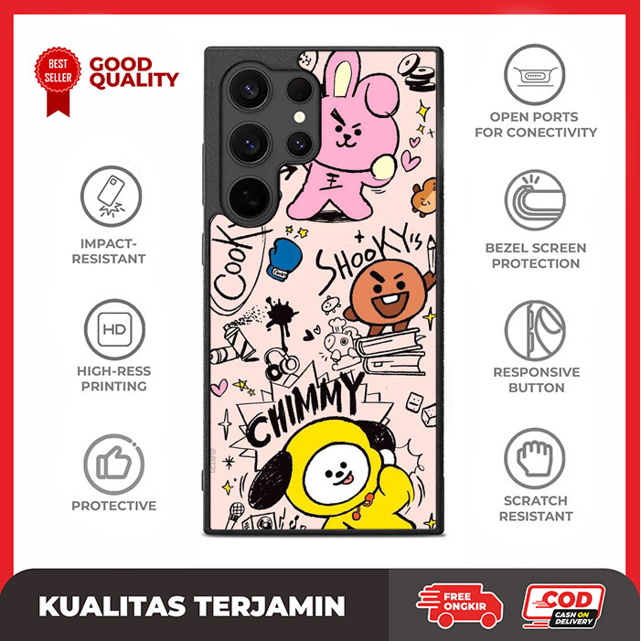 Case Casing Custom Samsung S24 S23 S22 S21 S20 FE Ultra Plus BT21 AE3446 Hardcase A16