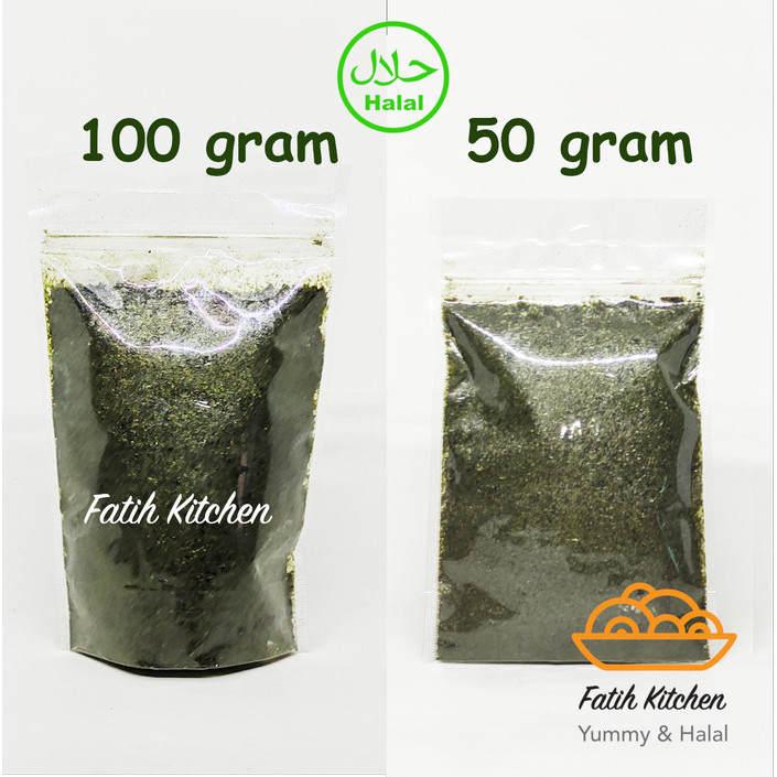 

Terlaris Bubuk Nori Halal (Aonori / Nori Flakes) Taburan Takoyaki - Seaweed SALE