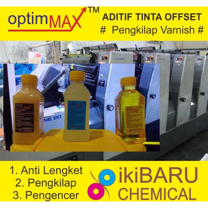 

Terlaris Kimia Offset - optiMAX Pengkilap Cetakan - aditif tinta untuk mengkilapkan hasil cetak.
