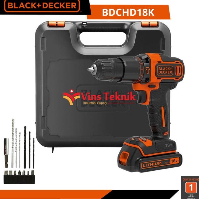 Cordless Hammer Drill Black Decker Bdchd18K