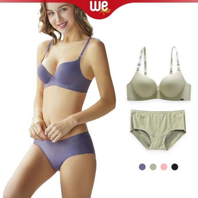 [559SET] BRA SET JUTSYLE FRANCE - TANPA KAWAT - 1SET BRA DAN CD IS81